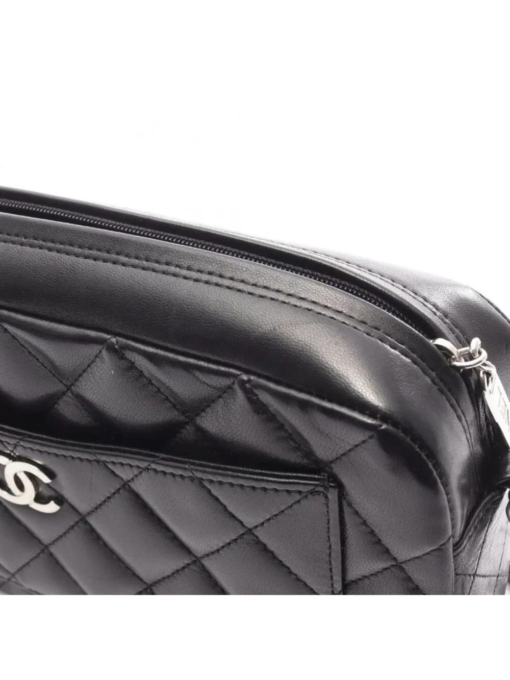 Chanel Shoulder Bag Quilted Black Lambskin